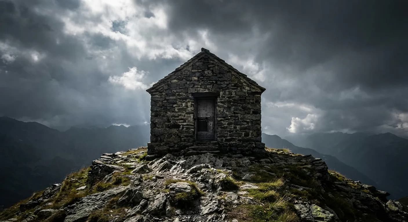 Cabane PNRV des Chaumailloux : Le guide pour votre bivouac Silhouette iconique de la cabane en pierre des Chaumailloux dans le Vercors