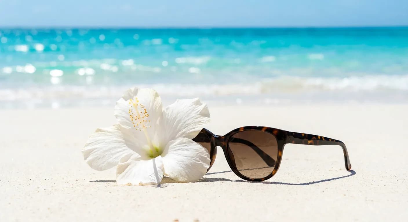 Vivre à Tahiti à la retraite : Guide complet d'installation Symbole de la vie paisible à Tahiti : fleur d'hibiscus et lagon cristallin.