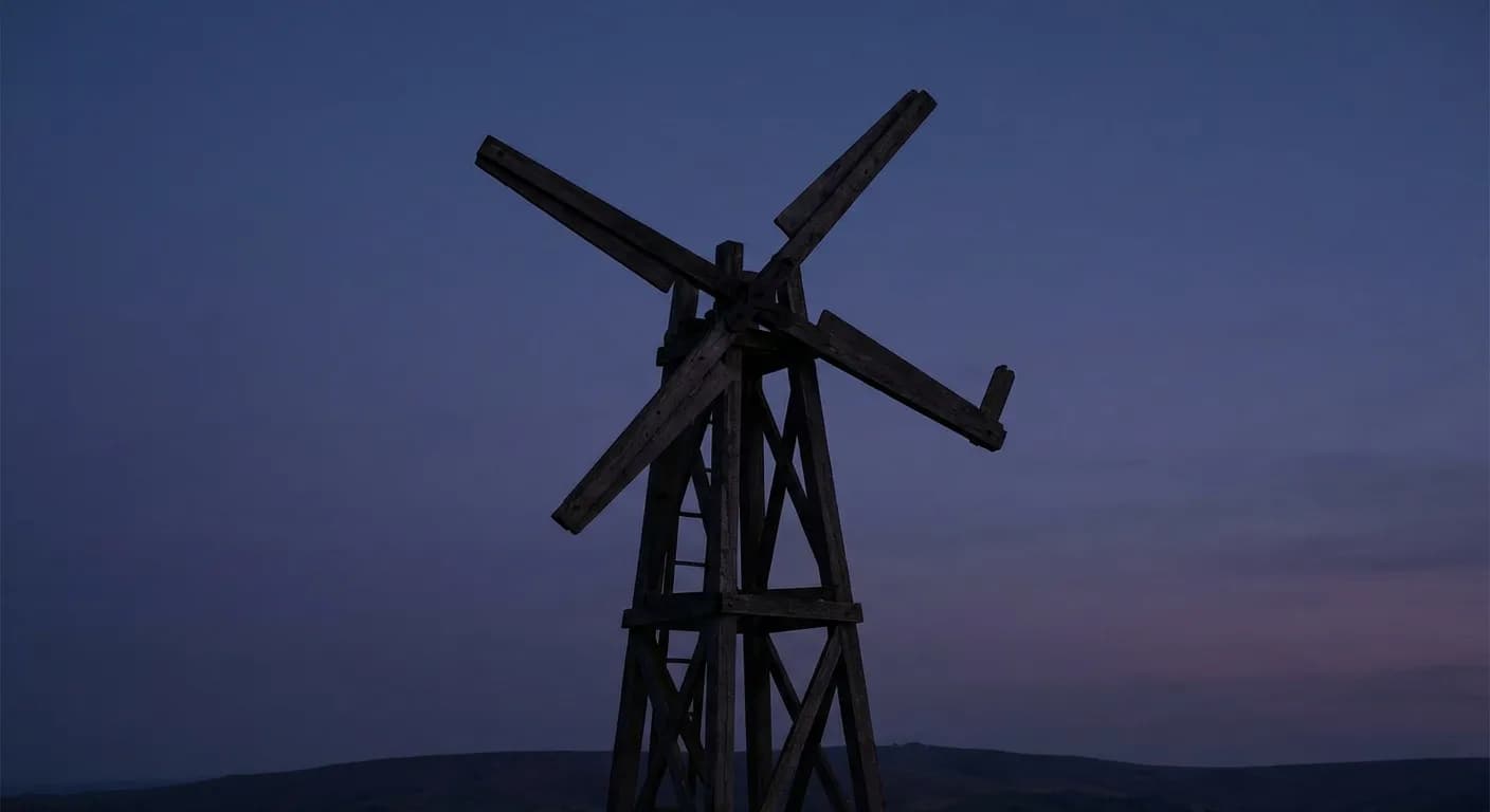Le télégraphe de Beauvais : l'histoire de la tour Chappe Silhouette iconique du mécanisme du télégraphe Chappe sur fond de ciel